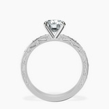 Platinum Antique Allure Vintage Lab Diamond Ring side right image one