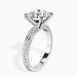 Platinum Antique Allure Vintage Lab Diamond Ring standing product image one