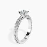 10kt White Gold Antique Allure Vintage Lab Diamond Ring standing product image one