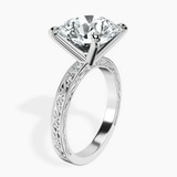 Platinum Antique Allure Vintage Lab Diamond Ring standing product image one