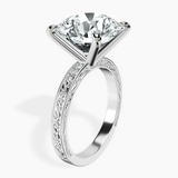 Platinum Antique Allure Vintage Lab Diamond Ring standing product image one