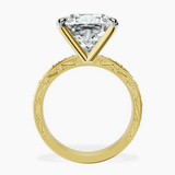 14kt Yellow Gold Antique Allure Vintage Lab Diamond Ring side right image one