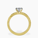 14kt Yellow Gold Antique Allure Vintage Lab Diamond Ring side right image one