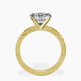 14kt Yellow Gold Antique Allure Vintage Lab Diamond Ring side right image one
