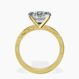 18kt Yellow Gold Antique Allure Vintage Lab Diamond Ring side right image one