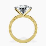 14kt Yellow Gold Antique Allure Vintage Lab Diamond Ring side right image one