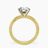 10kt Yellow Gold Antique Allure Vintage Lab Diamond Ring side right image one