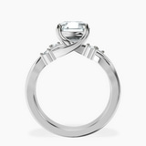 10kt White Gold Twisted Blossom Lab Diamond Ring side right image one