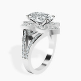 Platinum Indigo Vintage Lab Diamond Ring standing product image one