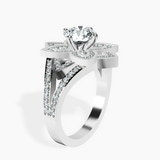 Platinum Indigo Vintage Lab Diamond Ring standing product image one