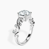 Platinum Catrina Cutwork Lab Diamond Ring standing product image one