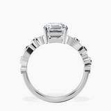 Platinum Catrina Cutwork Lab Diamond Ring side right image one