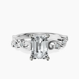 10kt White Gold Catrina Cutwork Lab Diamond Ring front image
