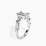 10kt White Gold Catrina Cutwork Lab Diamond Ring standing product image one