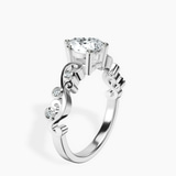 Platinum Catrina Cutwork Lab Diamond Ring standing product image one