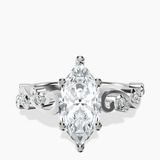 18kt White Gold Catrina Cutwork Lab Diamond Ring front image