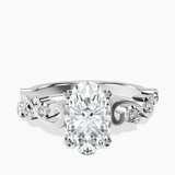 14kt White Gold Catrina Cutwork Lab Diamond Ring front image