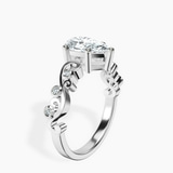 10kt White Gold Catrina Cutwork Lab Diamond Ring standing product image one