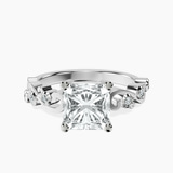 14kt White Gold Catrina Cutwork Lab Diamond Ring front image