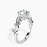 14kt White Gold Catrina Cutwork Lab Diamond Ring standing product image one
