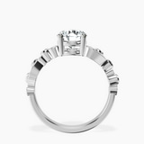 14kt White Gold Catrina Cutwork Lab Diamond Ring side right image one