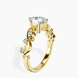 18kt Yellow Gold Catrina Cutwork Lab Diamond Ring standing product image one
