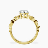 18kt Yellow Gold Catrina Cutwork Lab Diamond Ring side right image one