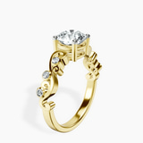18kt Yellow Gold Catrina Cutwork Lab Diamond Ring standing product image one