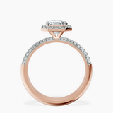 10kt Rose Gold Kathrine Halo Lab Diamond Ring side right image one