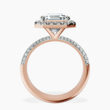 10kt Rose Gold Kathrine Halo Lab Diamond Ring side right image one