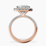 10kt Rose Gold Kathrine Halo Lab Diamond Ring side right image one