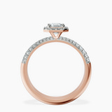 14kt Rose Gold Kathrine Halo Lab Diamond Ring side right image one