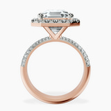 10kt Rose Gold Kathrine Halo Lab Diamond Ring side right image one