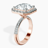 10kt Rose Gold Kathrine Halo Lab Diamond Ring standing product image one