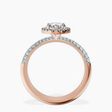 14kt Rose Gold Kathrine Halo Lab Diamond Ring side right image one