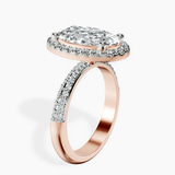 14kt Rose Gold Kathrine Halo Lab Diamond Ring standing product image one