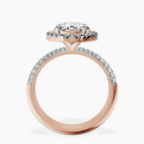 14kt Rose Gold Kathrine Halo Lab Diamond Ring side right image one