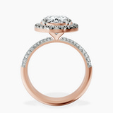 14kt Rose Gold Kathrine Halo Lab Diamond Ring side right image one