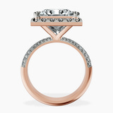 14kt Rose Gold Kathrine Halo Lab Diamond Ring side right image one