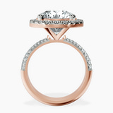 18kt Rose Gold Kathrine Halo Lab Diamond Ring side right image one