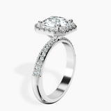 10kt White Gold Kathrine Halo Lab Diamond Ring standing product image one