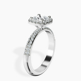 Platinum Kathrine Halo Lab Diamond Ring standing product image one