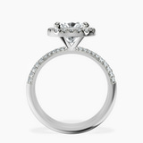 10kt White Gold Kathrine Halo Lab Diamond Ring side right image one