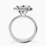 Platinum Kathrine Halo Lab Diamond Ring side right image one
