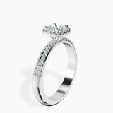 Platinum Kathrine Halo Lab Diamond Ring standing product image one
