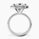 10kt White Gold Kathrine Halo Lab Diamond Ring side right image one