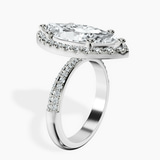 10kt White Gold Kathrine Halo Lab Diamond Ring standing product image one