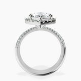 10kt White Gold Kathrine Halo Lab Diamond Ring side right image one