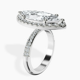 10kt White Gold Kathrine Halo Lab Diamond Ring standing product image one