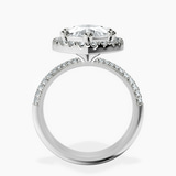 10kt White Gold Kathrine Halo Lab Diamond Ring side right image one